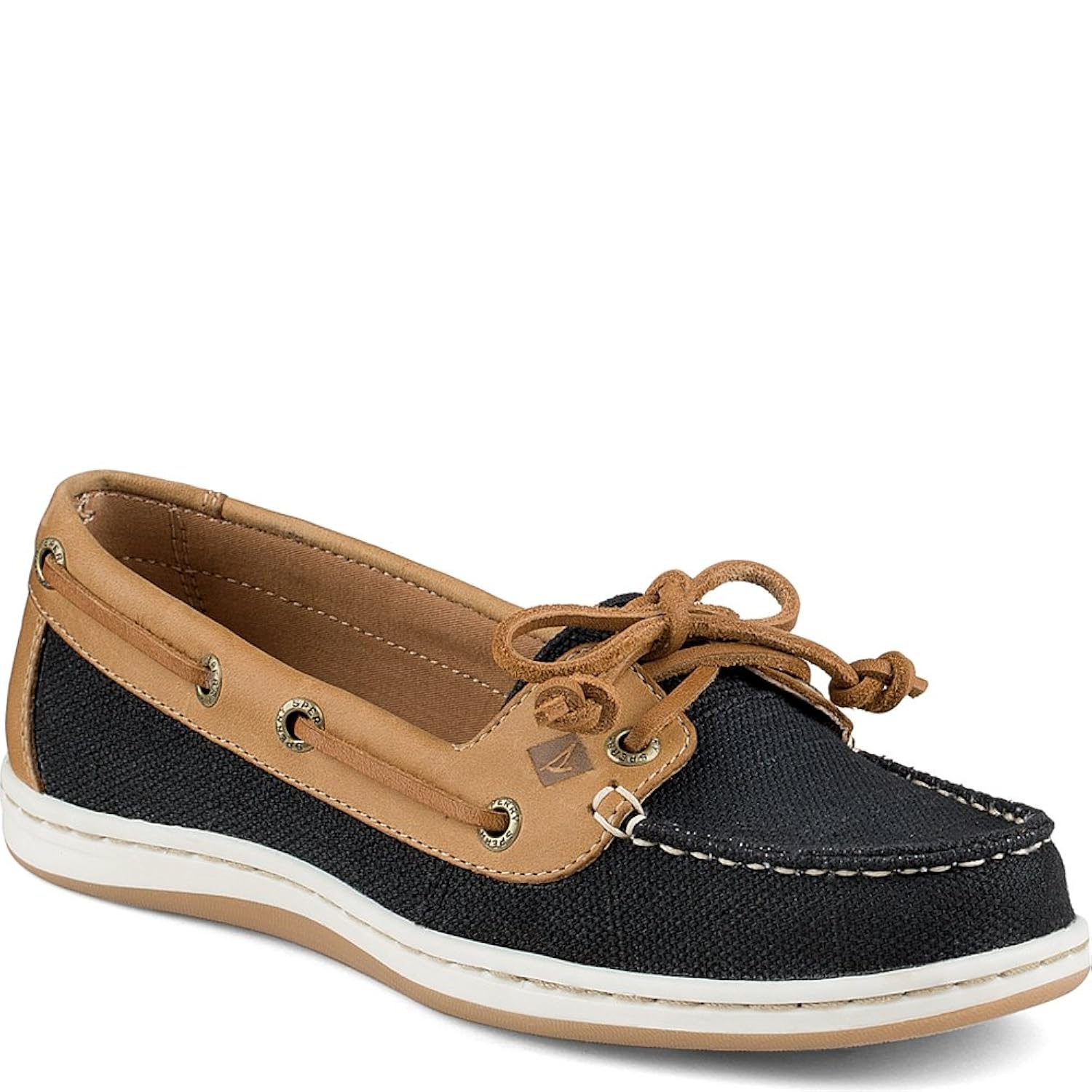 sperry top-sider 女式 firefish 船鞋 黑色 6 w us women